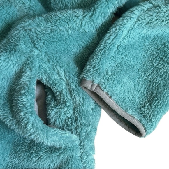 Spyder Women’s 1/4 Snap Sherpa Fleece Pullover Aqua Sea Blue Size L NWT - Picture 6 of 10